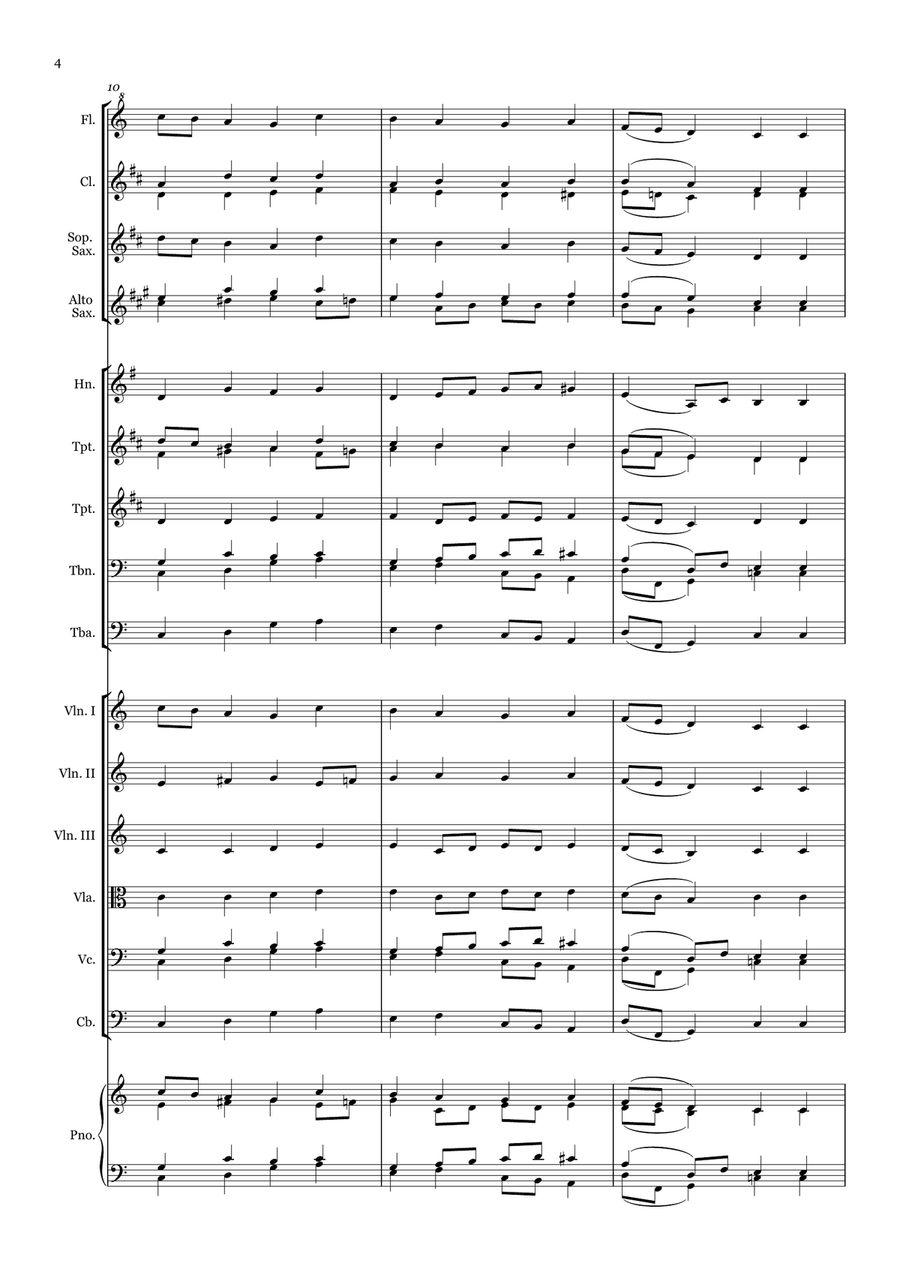 A Mighty Fortress - for Beginner Orchestra. Chamber Music scores gallery preview page 4