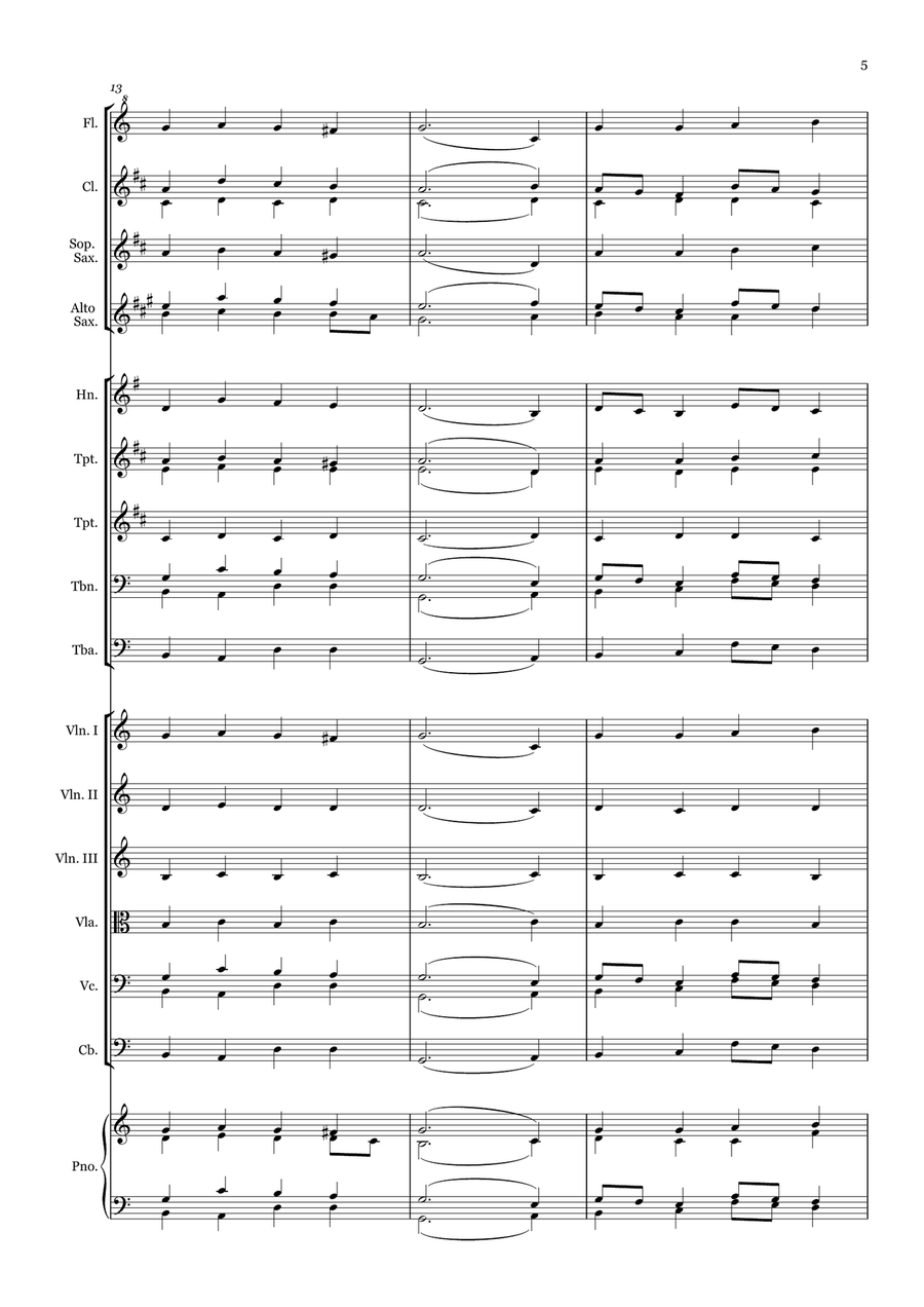 A Mighty Fortress - for Beginner Orchestra. Chamber Music scores gallery preview page 5
