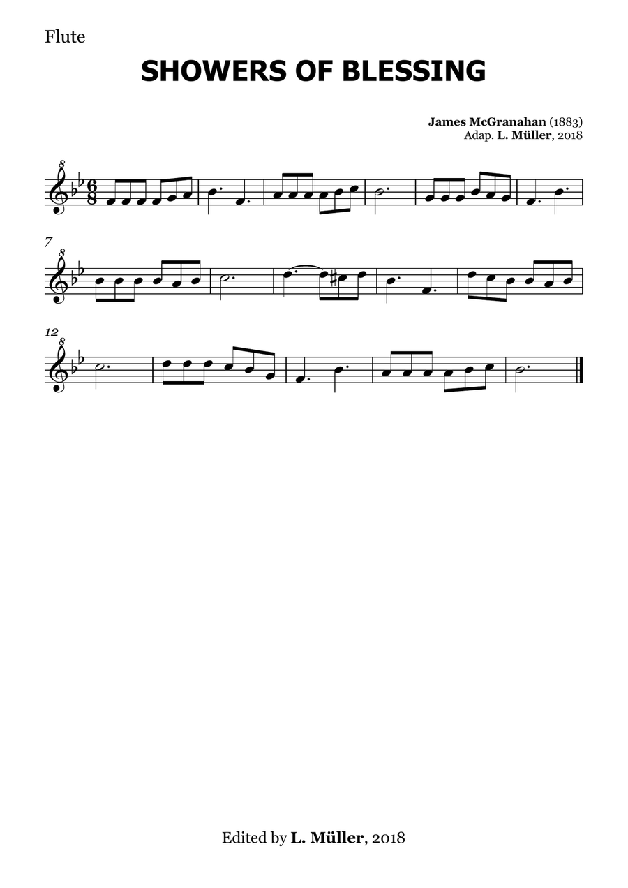 Showers of Blessing - for Beginner Orchestra. (with chords) Chamber Music scores gallery preview page 5