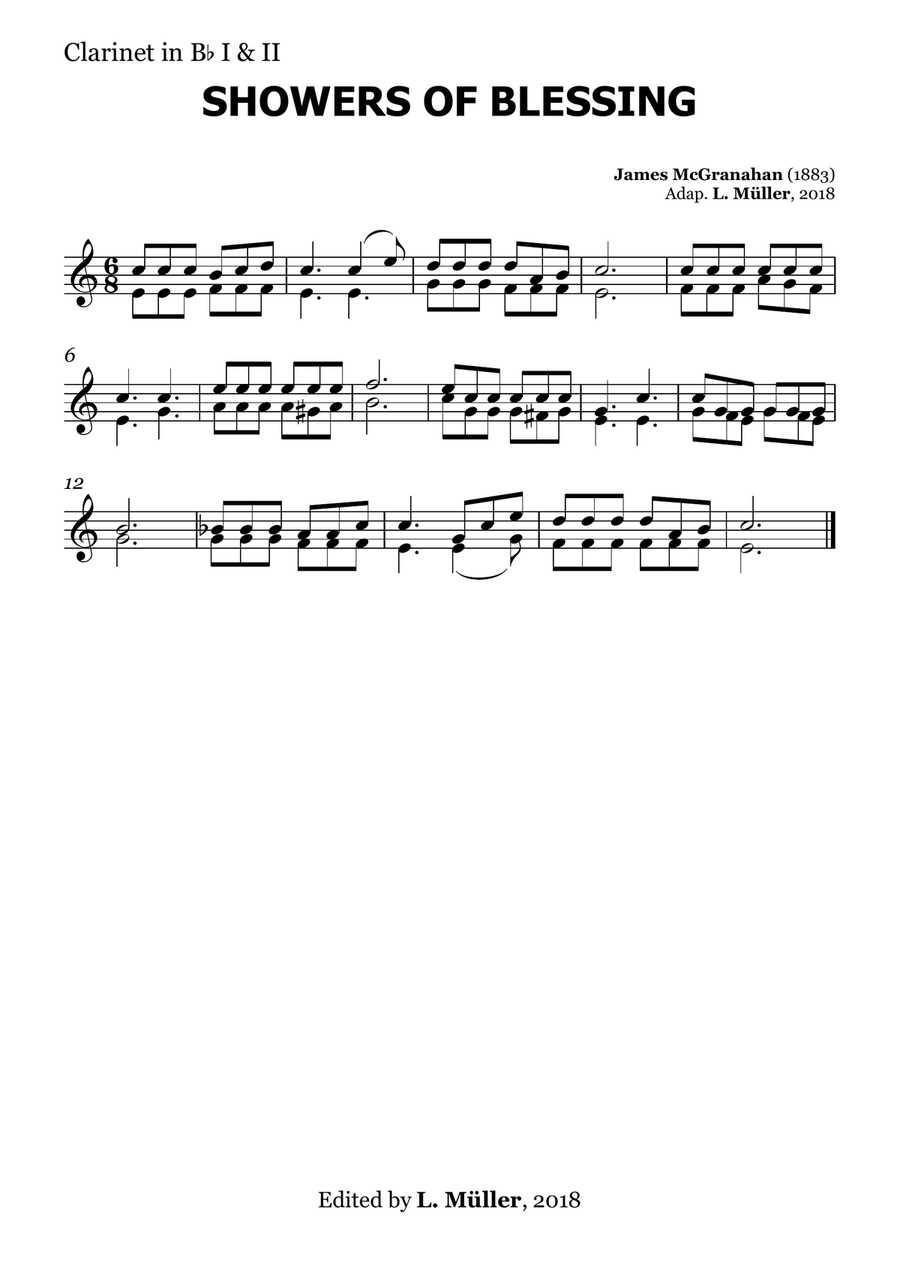Showers of Blessing - for Beginner Orchestra. (with chords) Chamber Music scores gallery preview page 6