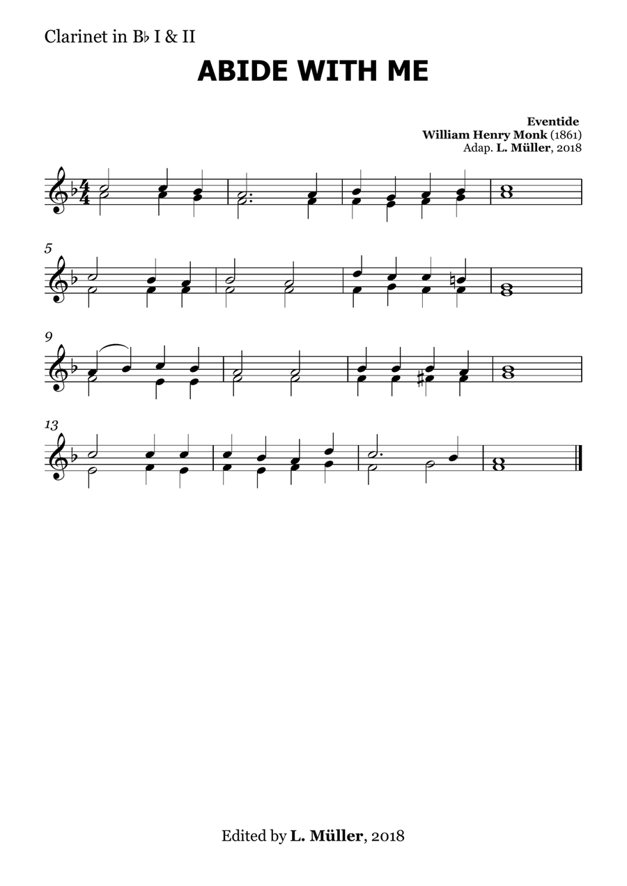 Abide With Me - for Beginner Orchestra. (with chords) Chamber Music scores gallery preview page 6
