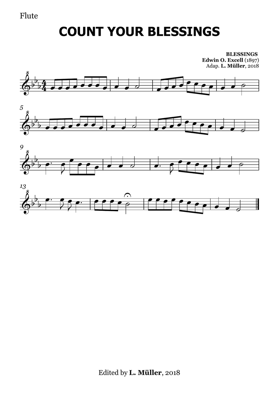 Count Your Blessings - for Beginner Orchestra. (with chords) Chamber Music scores gallery preview page 5