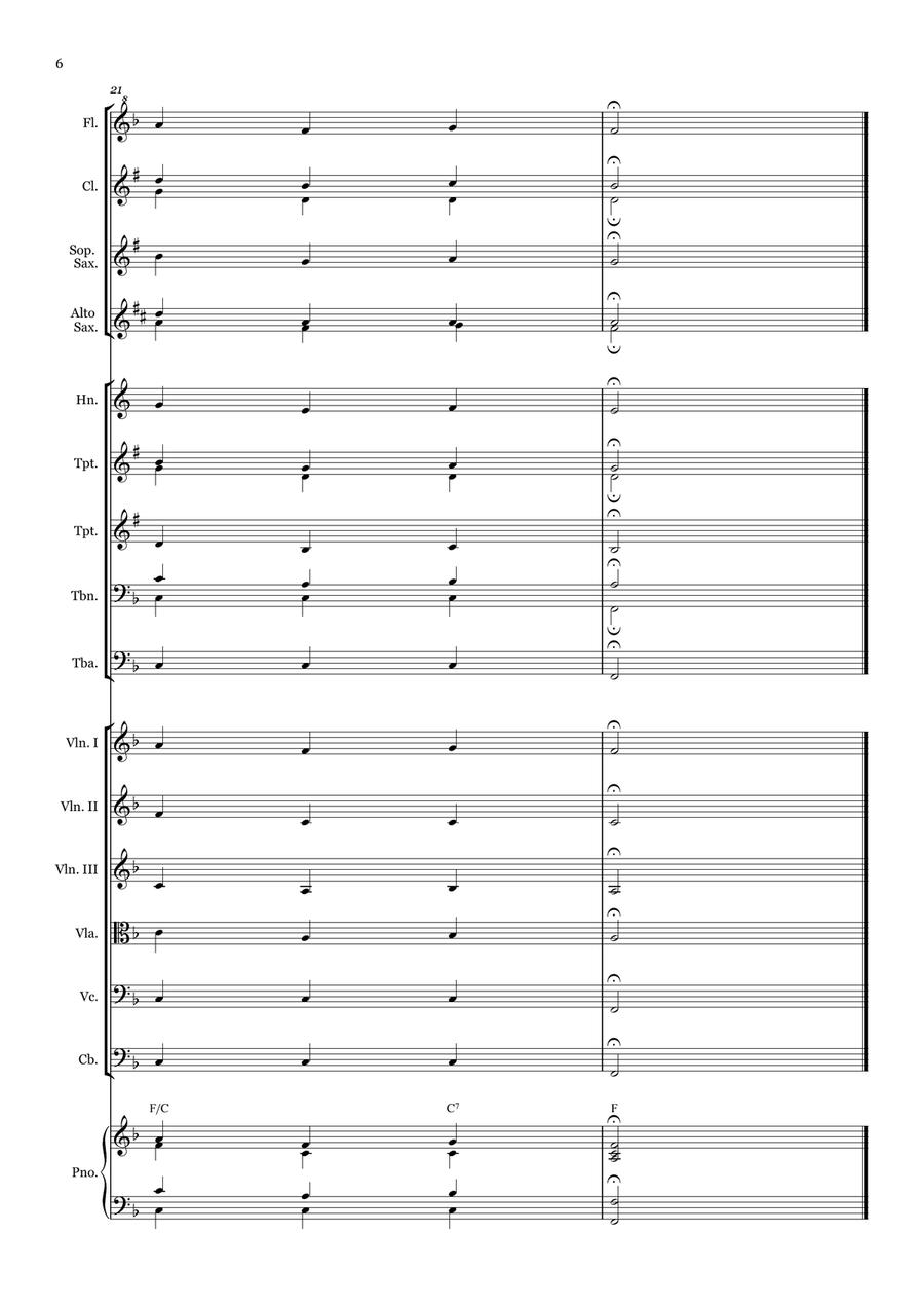 Trust and Obey - for Beginner Orchestra. (with chords) Chamber Music scores gallery preview page 6
