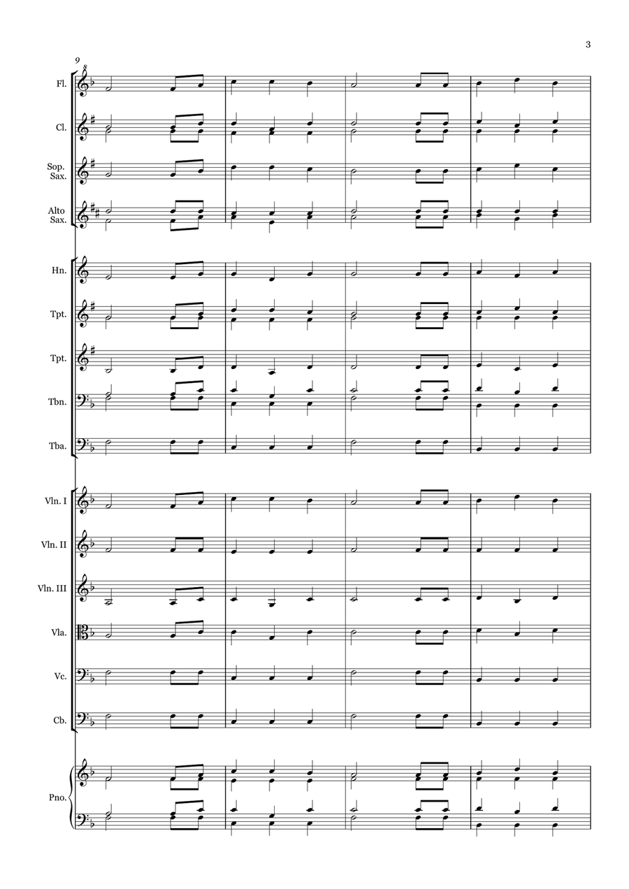 Trust and Obey - for Beginner Orchestra. Chamber Music scores gallery preview page 3