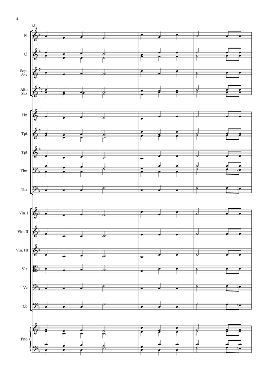 Trust and Obey - for Beginner Orchestra. Chamber Music scores gallery preview page 4