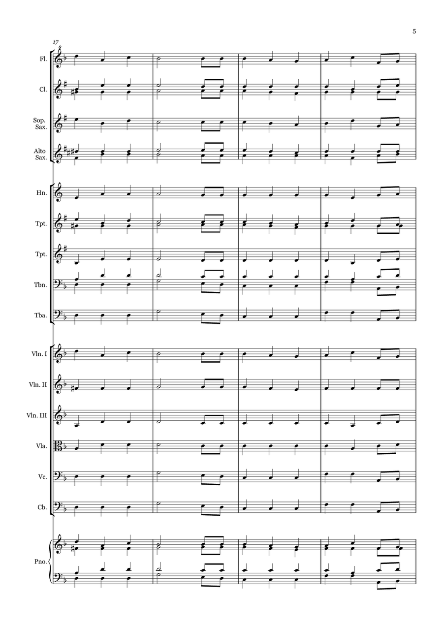 Trust and Obey - for Beginner Orchestra. Chamber Music scores gallery preview page 5