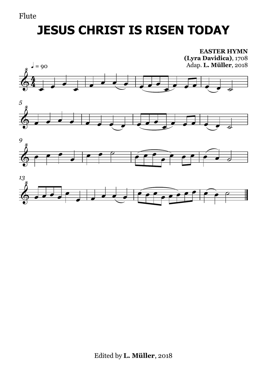 Jesus Christ is Risen Today - for Beginner Orchestra. (with chords) Chamber Music scores gallery preview page 5