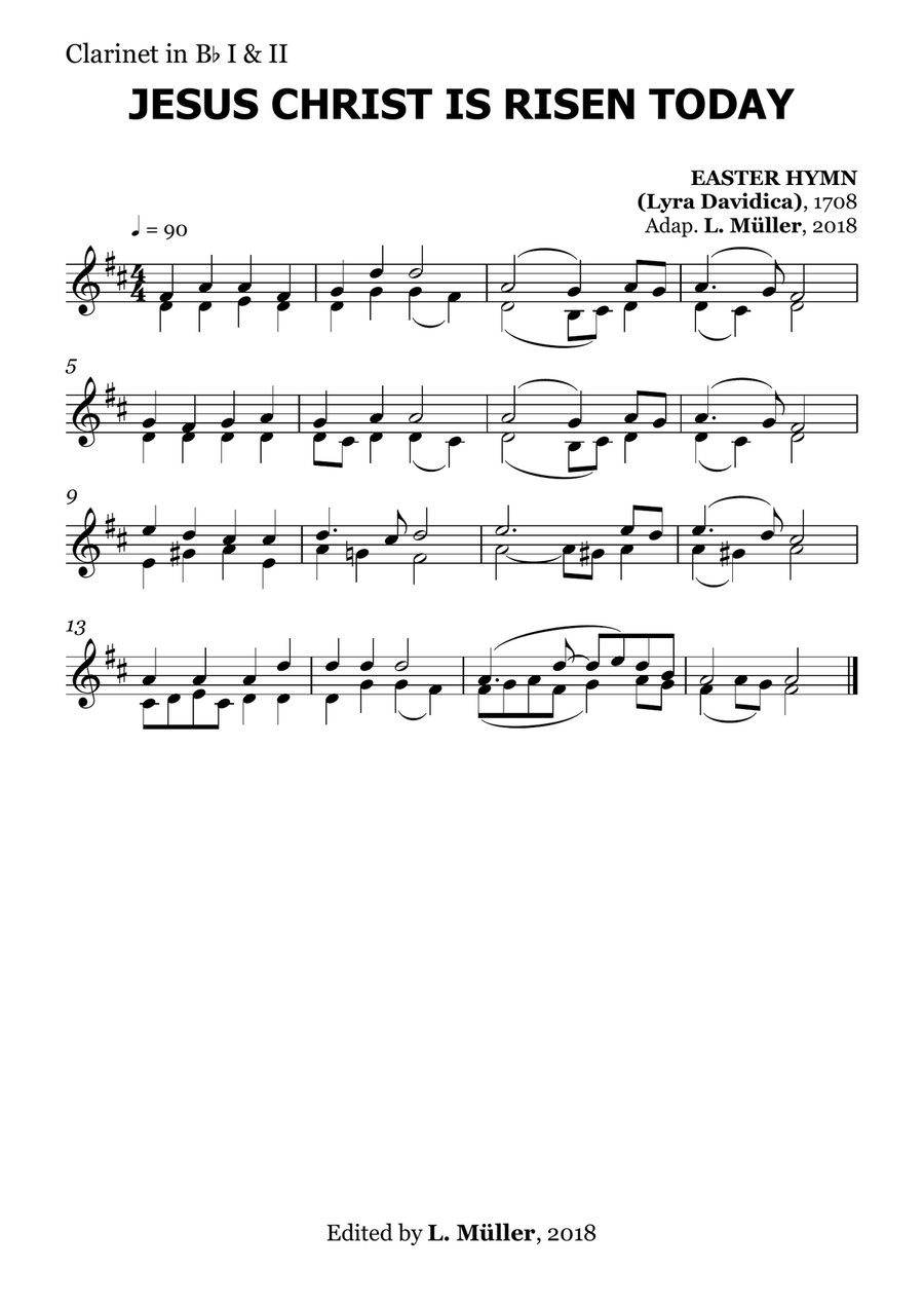 Jesus Christ is Risen Today - for Beginner Orchestra. (with chords) Chamber Music scores gallery preview page 6