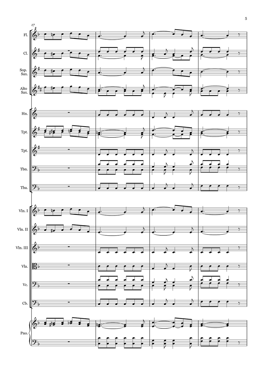Jesus is Passing This Way - for Beginner Orchestra. Chamber Music scores gallery preview page 5