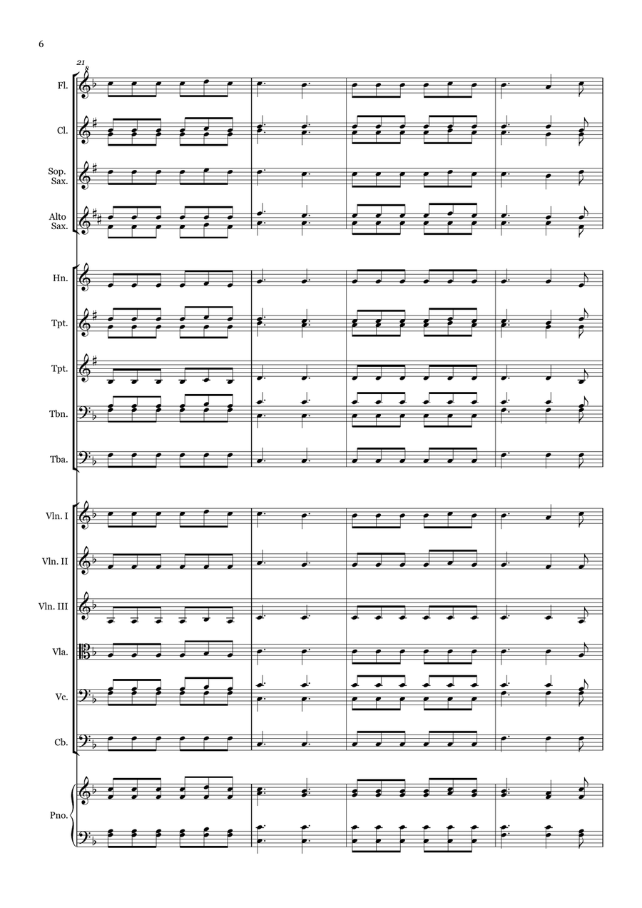 Jesus is Passing This Way - for Beginner Orchestra. Chamber Music scores gallery preview page 6