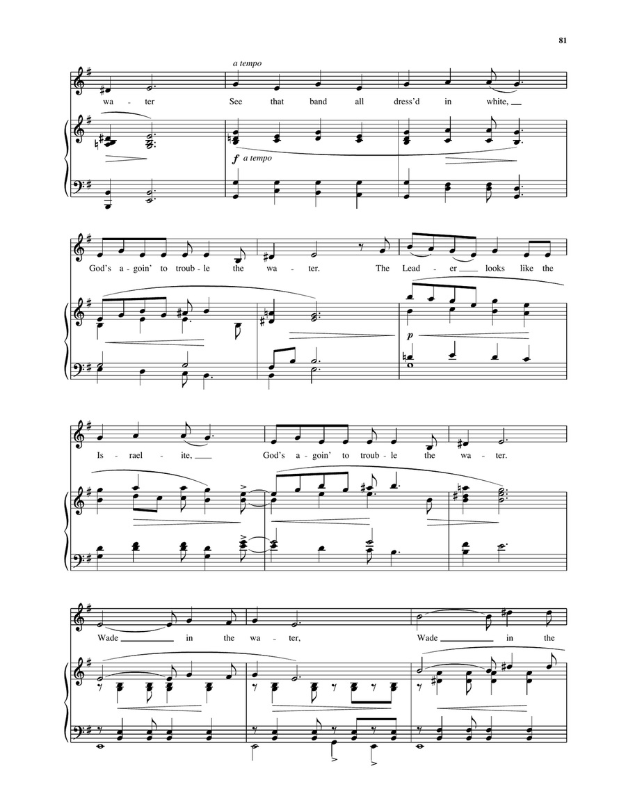 Wade In The Water (arr. Richard Walters) (High Voice) High Voice scores gallery preview page 2