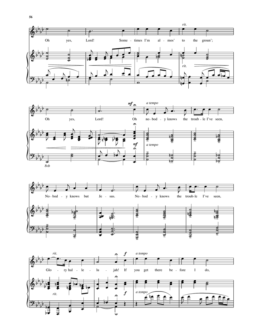 Nobody Knows The Trouble I've Seen (arr. Richard Walters) (High Voice) High Voice scores gallery preview page 2