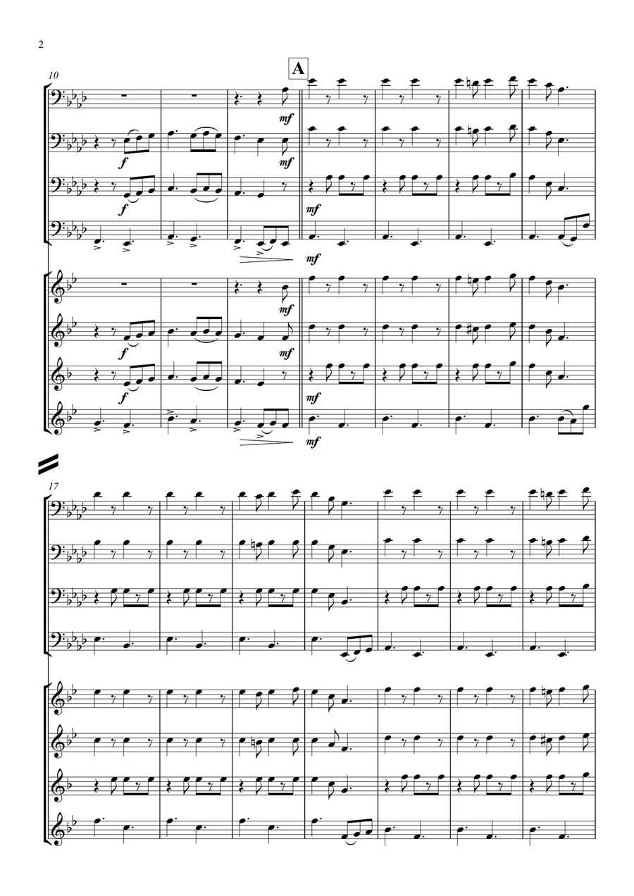 Boots: Infantry Column - Tuba Quartet Brass Quartet scores gallery preview page 3