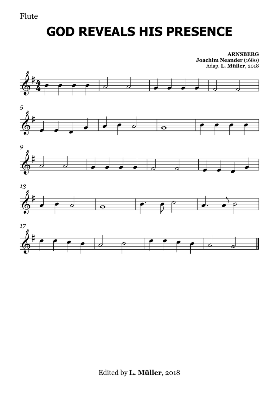 God Reveals His Presence - for Beginner Orchestra. (with chords) Chamber Music scores gallery preview page 6