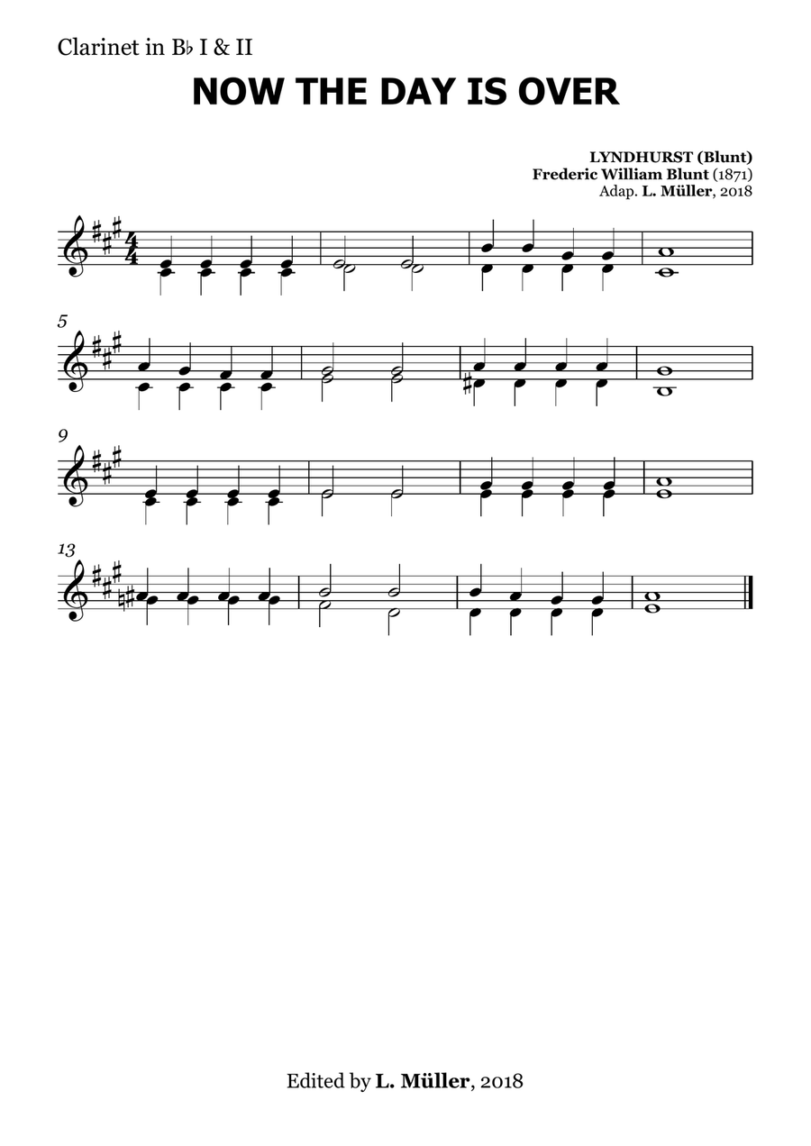 Now the Day Is Over - for Beginner Orchestra. (with chords) Chamber Music scores gallery preview page 6