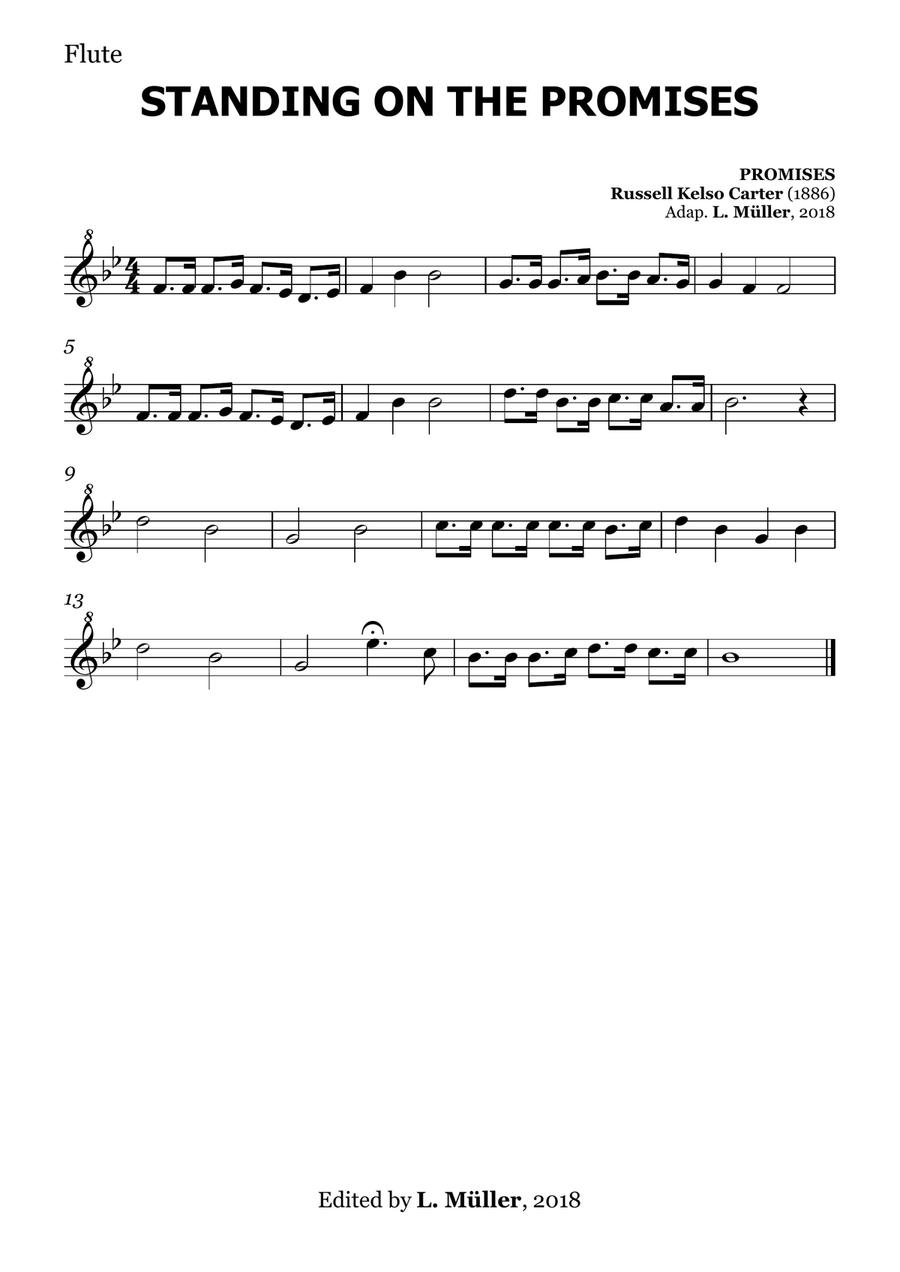 Standing on the Promises - for Beginner Orchestra. (with chords) Chamber Music scores gallery preview page 5