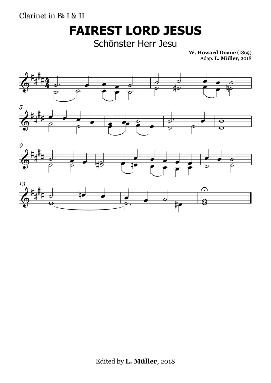 Fairest Lord Jesus - for Beginner Orchestra. (with chords) Chamber Music scores gallery preview page 6