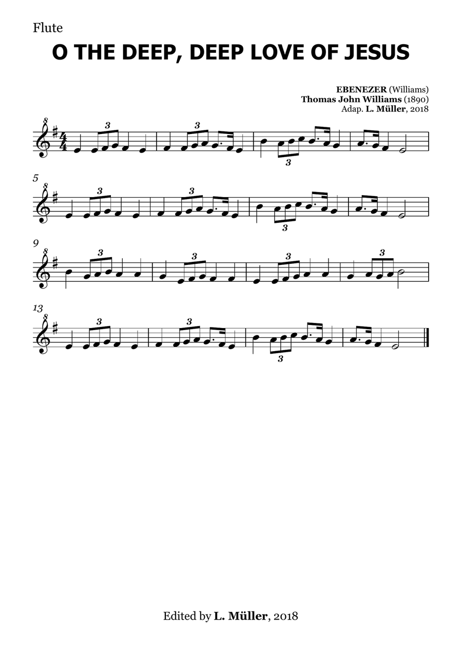 O the Deep, Deep Love of Jesus - for Beginner Orchestra. (with chords) Chamber Music scores gallery preview page 5