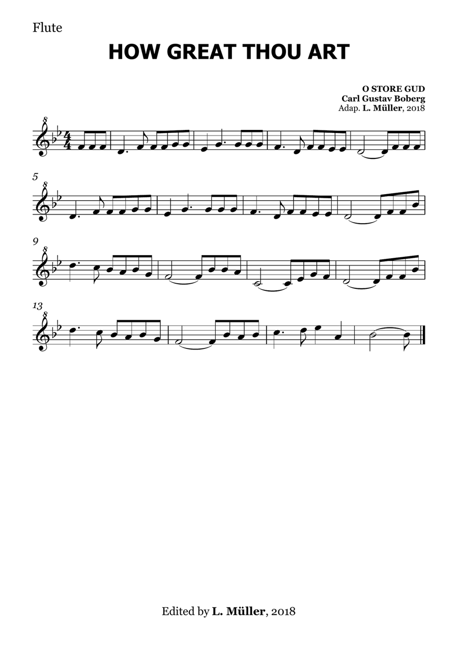 How Great Thou Art - for Beginner Orchestra. (with chords) Chamber Music scores gallery preview page 5