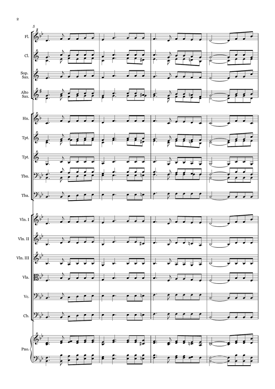 How Great Thou Art - for Beginner Orchestra. Chamber Music scores gallery preview page 2