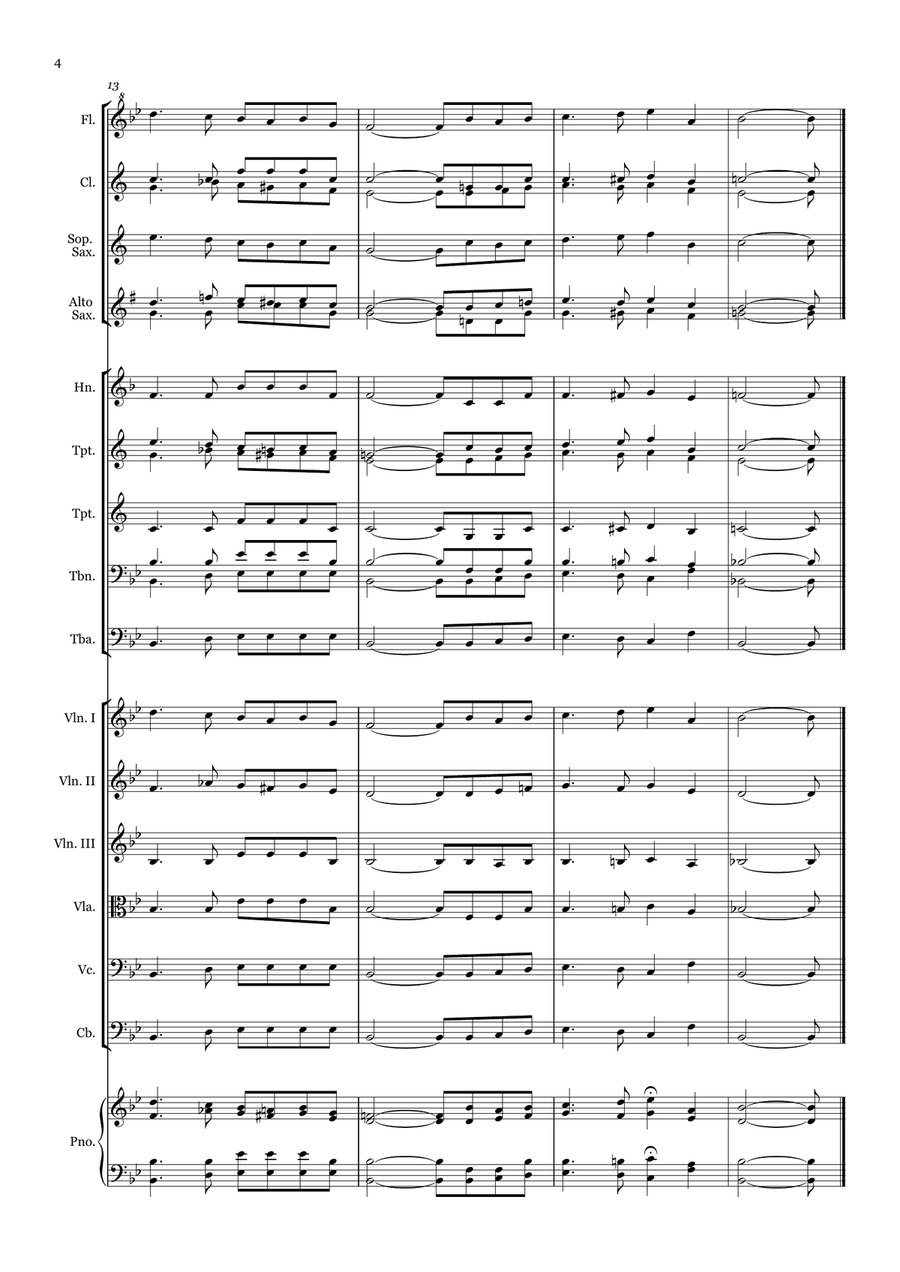 How Great Thou Art - for Beginner Orchestra. Chamber Music scores gallery preview page 4