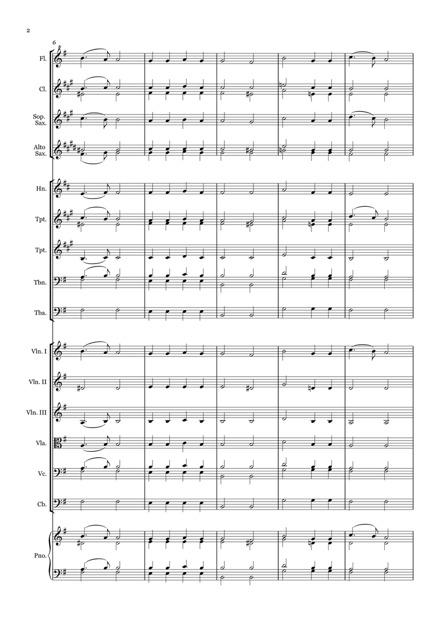 Praise Ye the Father - for Beginner Orchestra. Chamber Music scores gallery preview page 2