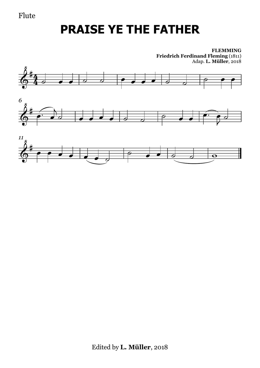 Praise Ye the Father - for Beginner Orchestra. Chamber Music scores gallery preview page 4