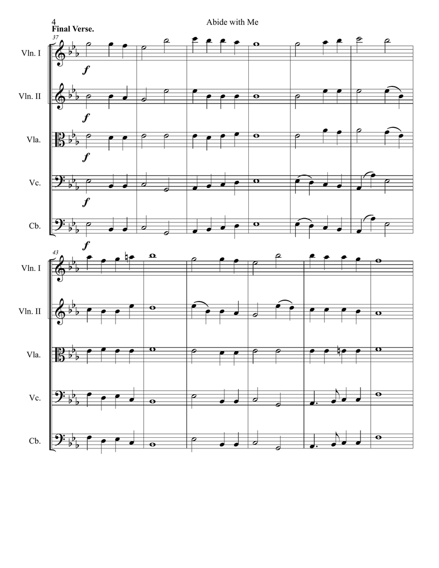 Abide with Me String Orchestra scores gallery preview page 6