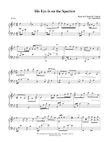 His Eye Is on the Sparrow (early intermediate piano solo)
