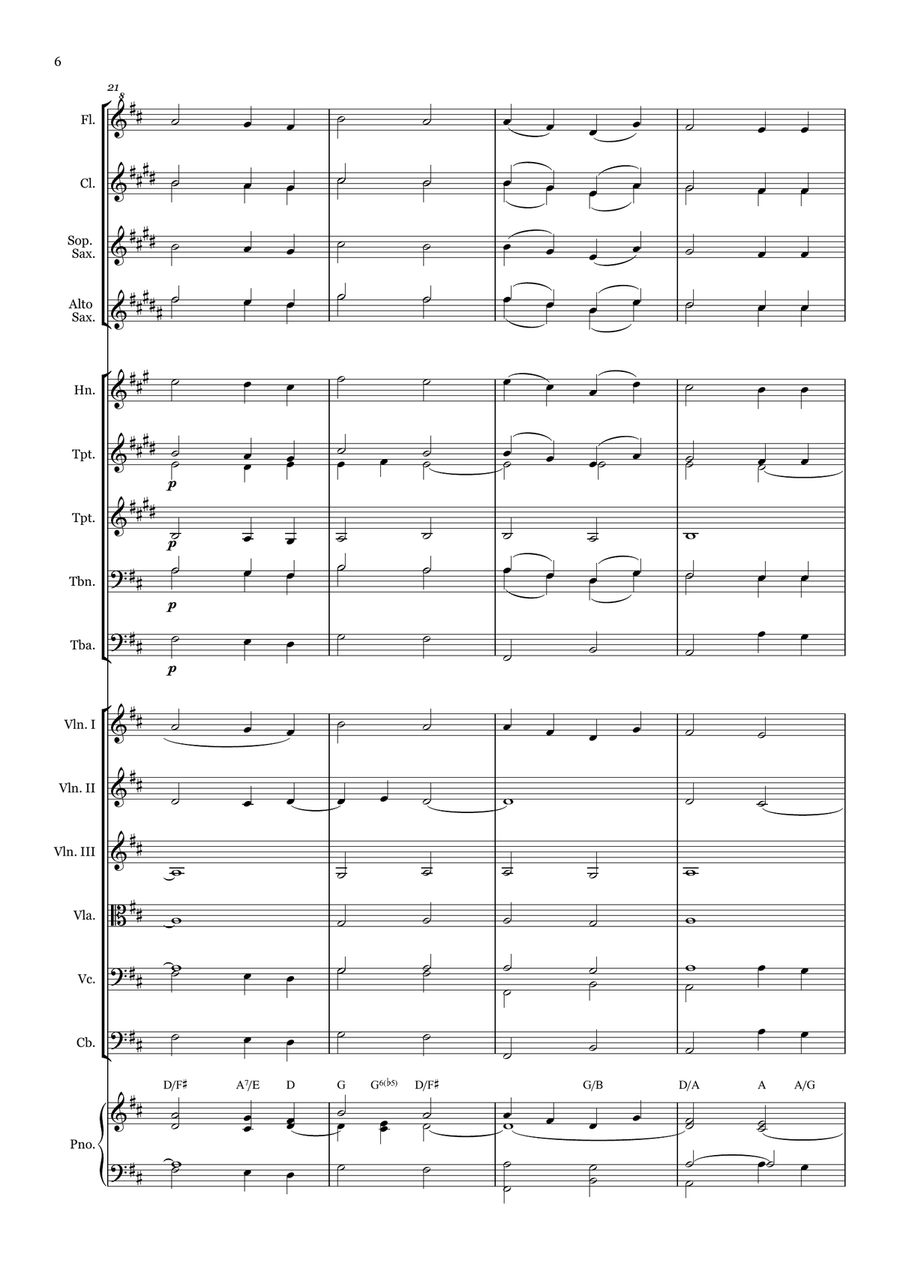 Lead me, Lord - for Beginner Orchestra. (with chords) Chamber Music scores gallery preview page 6