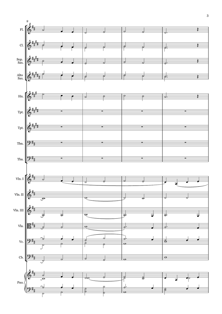 Lead me, Lord - for Beginner Orchestra. Chamber Music scores gallery preview page 3