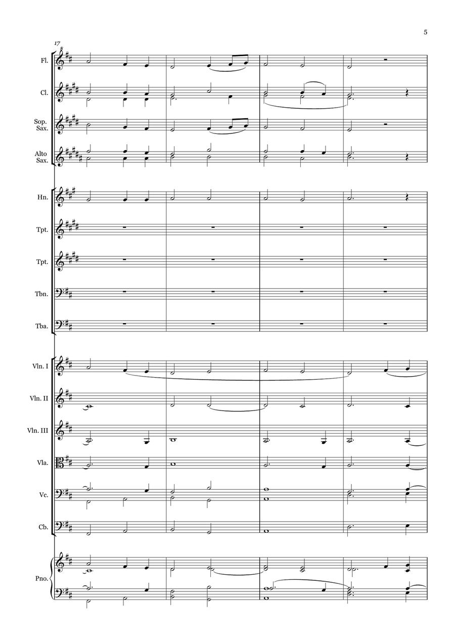 Lead me, Lord - for Beginner Orchestra. Chamber Music scores gallery preview page 5
