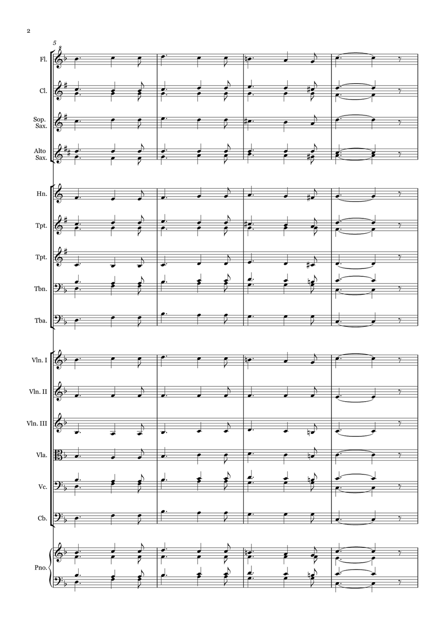 True-hearted, whole-hearted - for Beginner Orchestra. Chamber Music scores gallery preview page 2