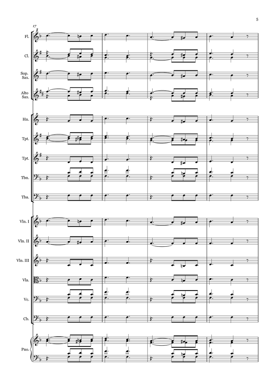 True-hearted, whole-hearted - for Beginner Orchestra. Chamber Music scores gallery preview page 5