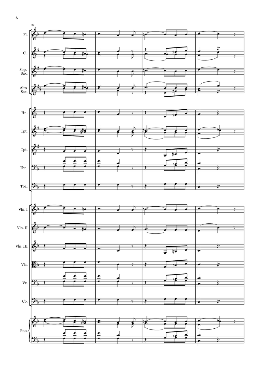 True-hearted, whole-hearted - for Beginner Orchestra. Chamber Music scores gallery preview page 6
