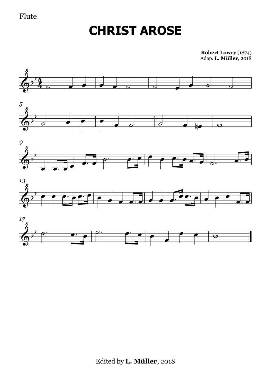 Christ Arose - for Beginner Orchestra. (with chords) Chamber Music scores gallery preview page 6
