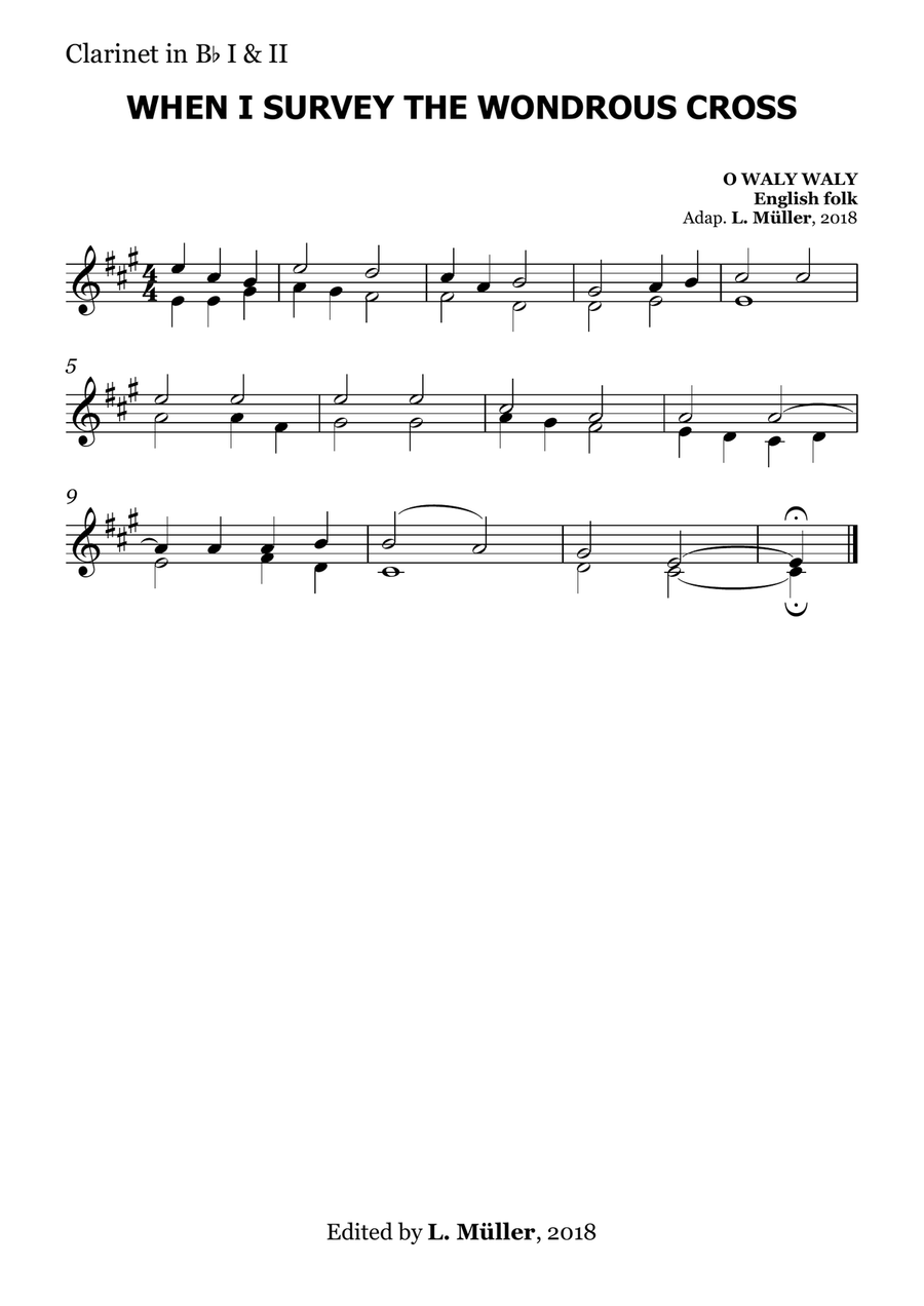 When I Survey The Wondrous Cross - for Beginner Orchestra. (with chords) Chamber Music scores gallery preview page 5