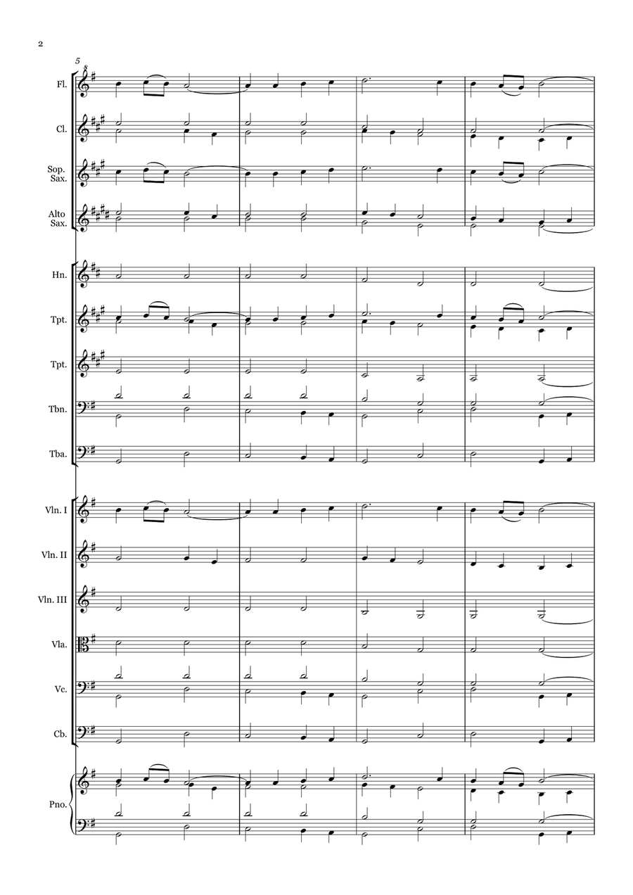 When I Survey The Wondrous Cross - for Beginner Orchestra. Chamber Music scores gallery preview page 2
