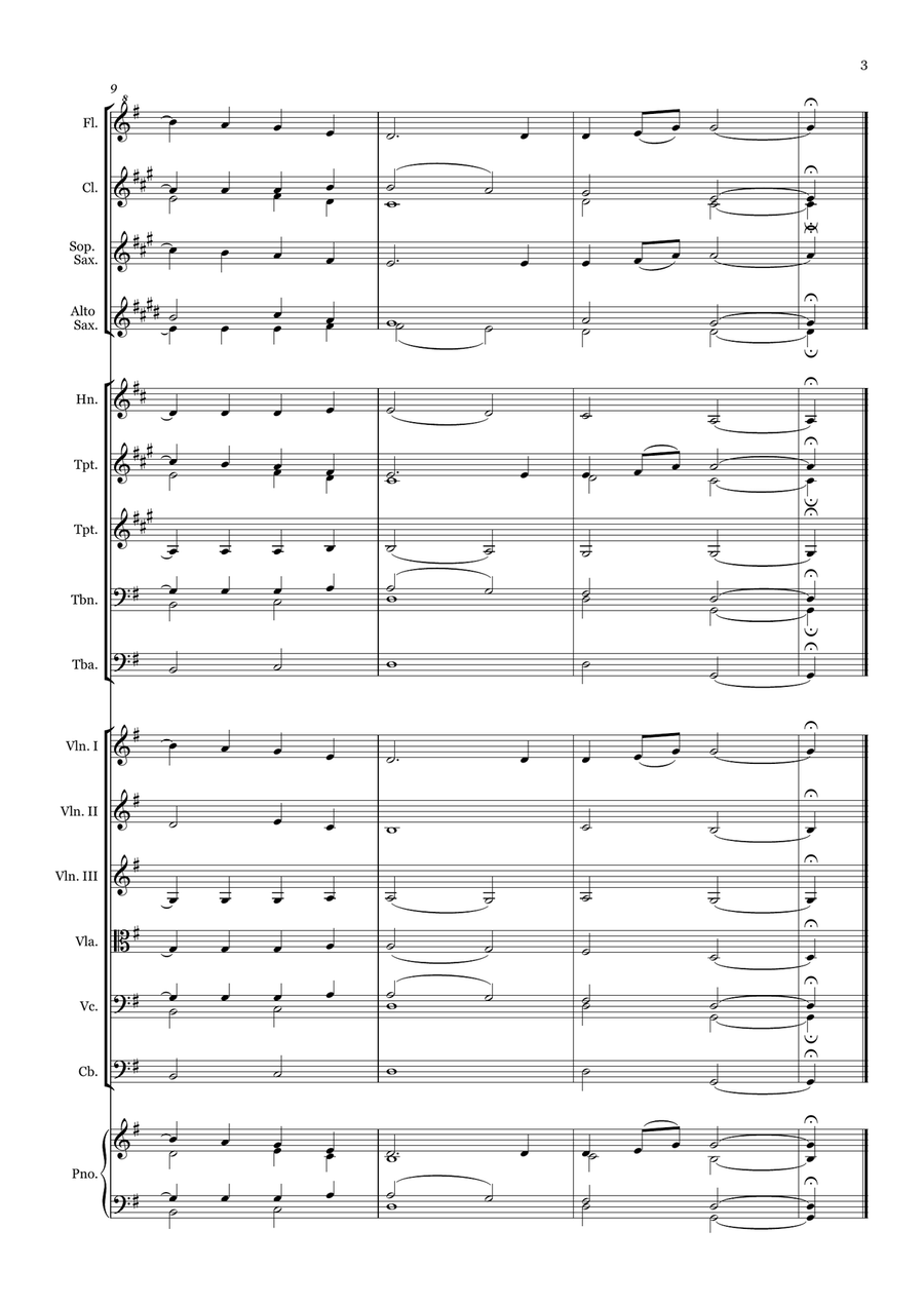 When I Survey The Wondrous Cross - for Beginner Orchestra. Chamber Music scores gallery preview page 3