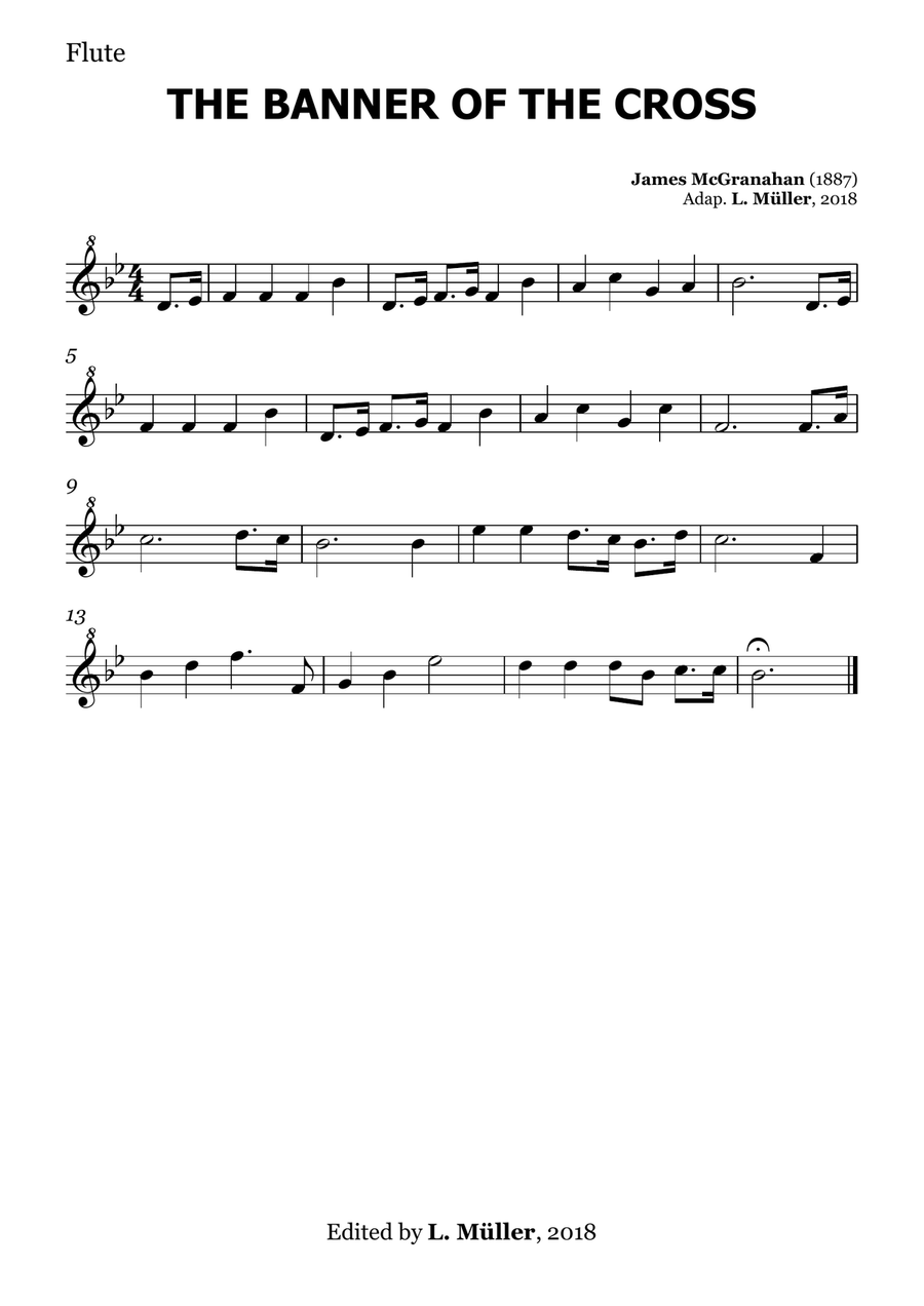 The Banner of the Cross - for Beginner Orchestra. (with chords) Chamber Music scores gallery preview page 5