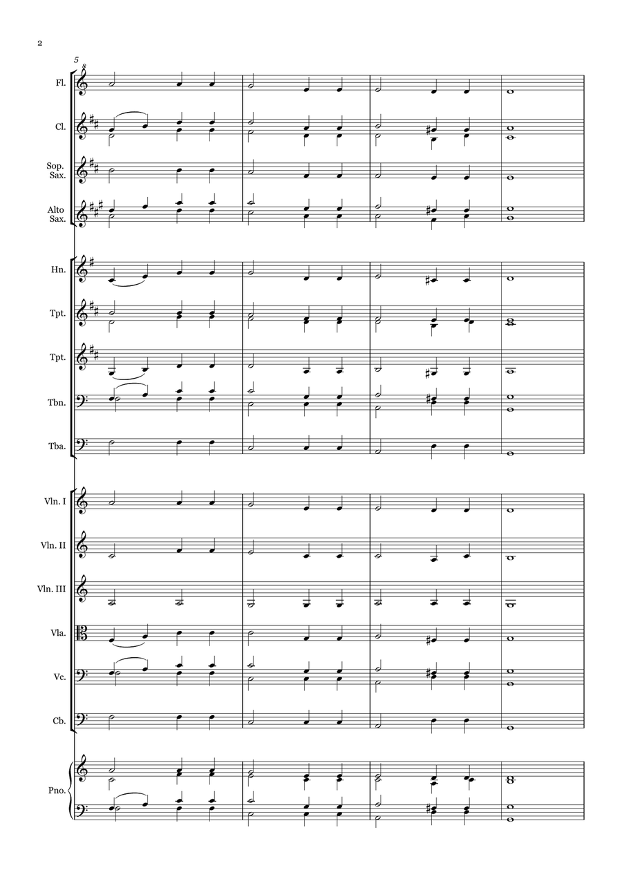 Nearer, still nearer - for Beginner Orchestra. Chamber Music scores gallery preview page 2
