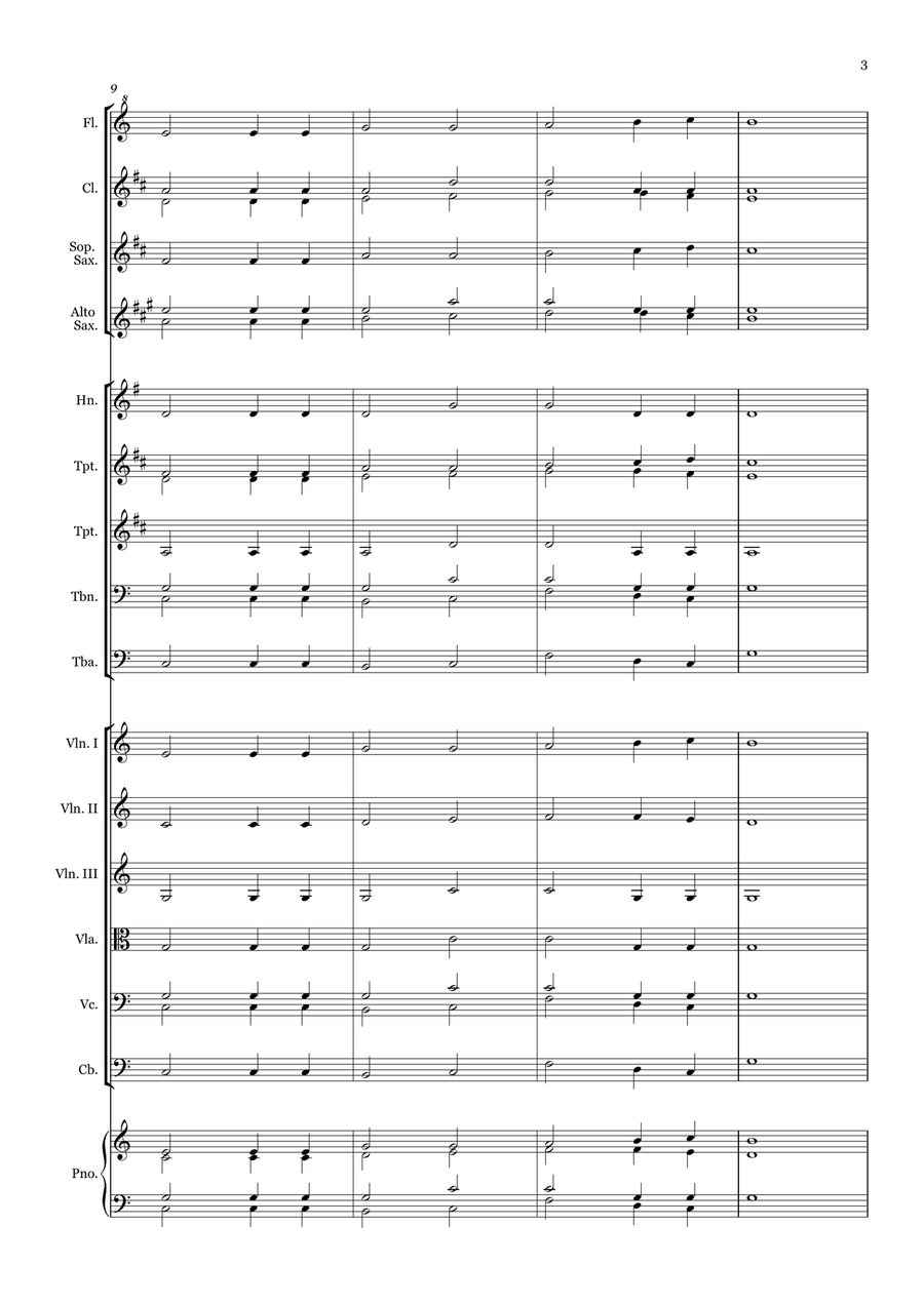 Nearer, still nearer - for Beginner Orchestra. Chamber Music scores gallery preview page 3