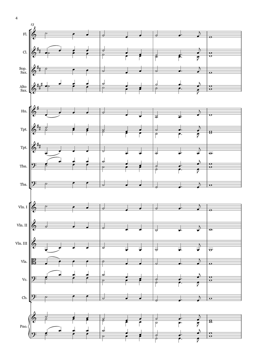 Nearer, still nearer - for Beginner Orchestra. Chamber Music scores gallery preview page 4