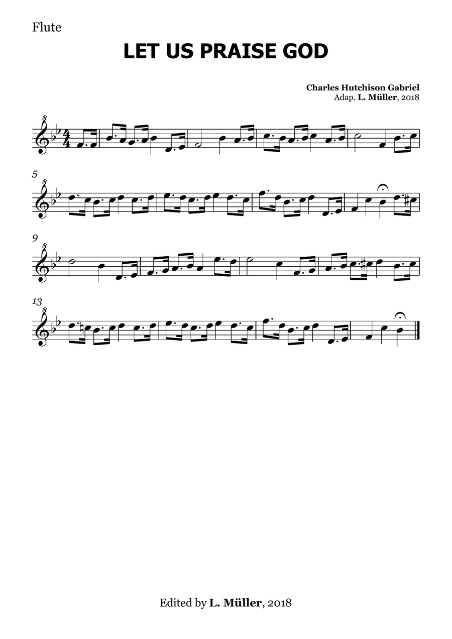 Let us praise God - for Beginner Orchestra. (with chords) Chamber Music scores gallery preview page 5