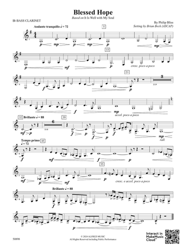 Blessed Hope: B-flat Bass Clarinet