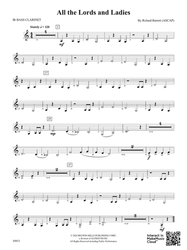 All the Lords and Ladies: B-flat Bass Clarinet