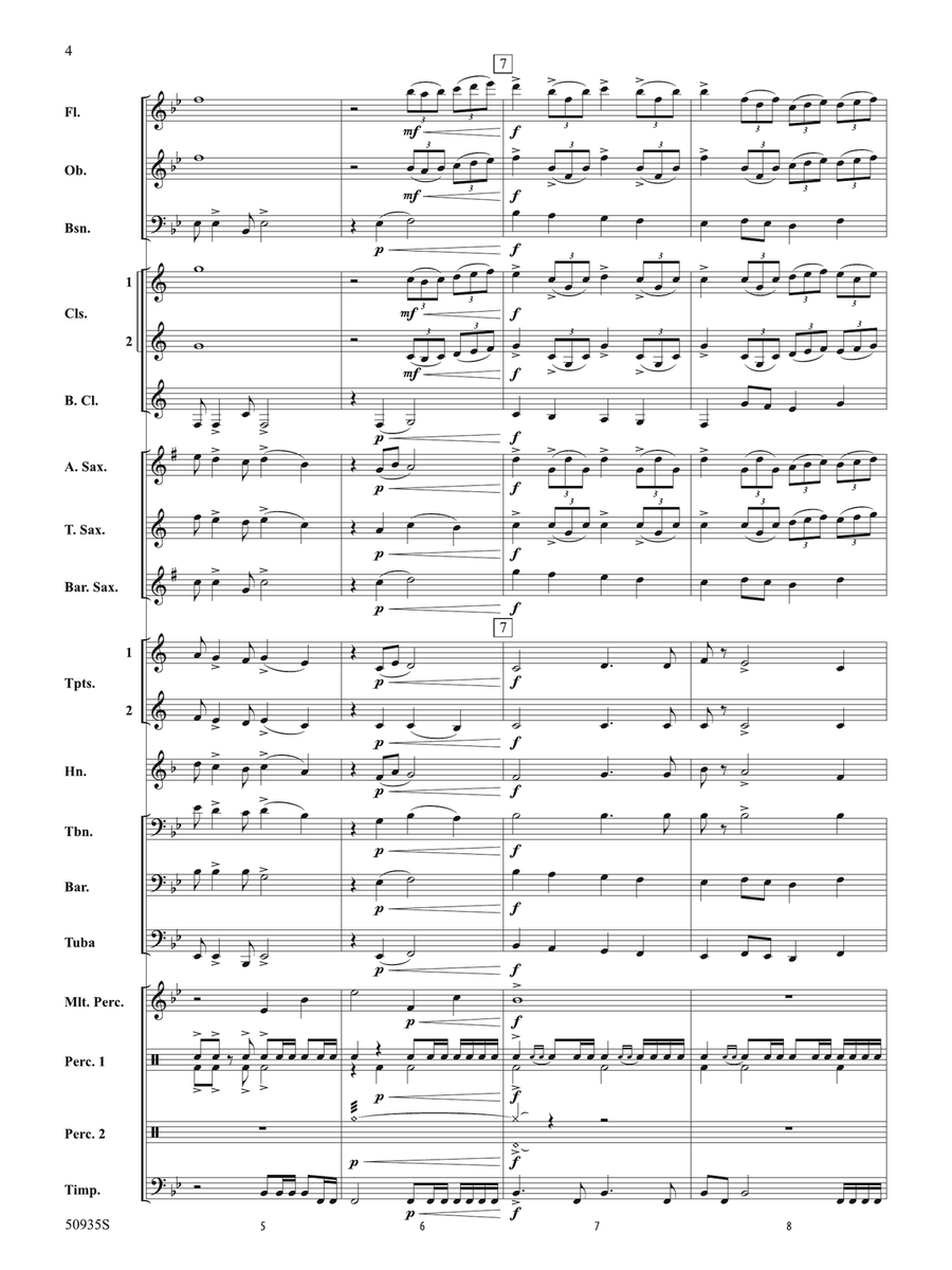 Spiritus Invictus: Score Spiritus Invictus: Score Concert Band scores gallery preview page 4