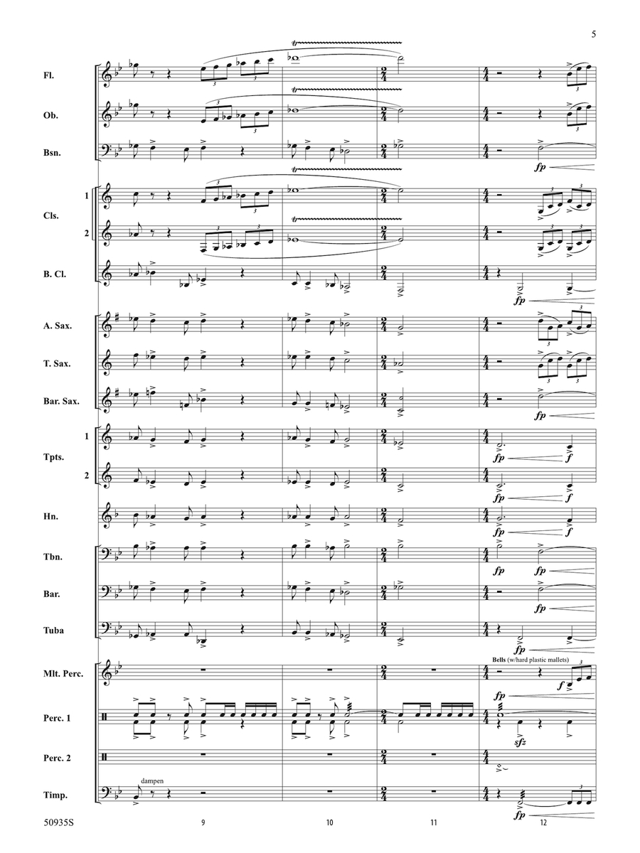 Spiritus Invictus: Score Spiritus Invictus: Score Concert Band scores gallery preview page 5