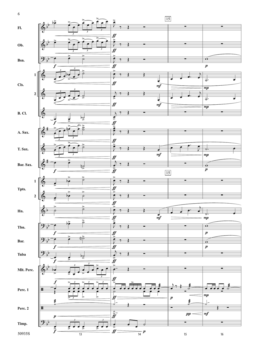 Spiritus Invictus: Score Spiritus Invictus: Score Concert Band scores gallery preview page 6