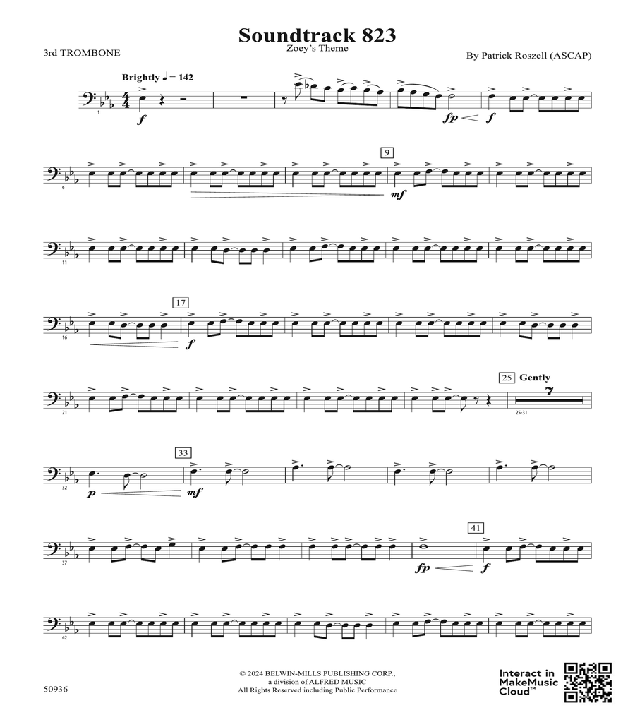 Soundtrack 823: 3rd Trombone Trombone scores gallery preview page 1
